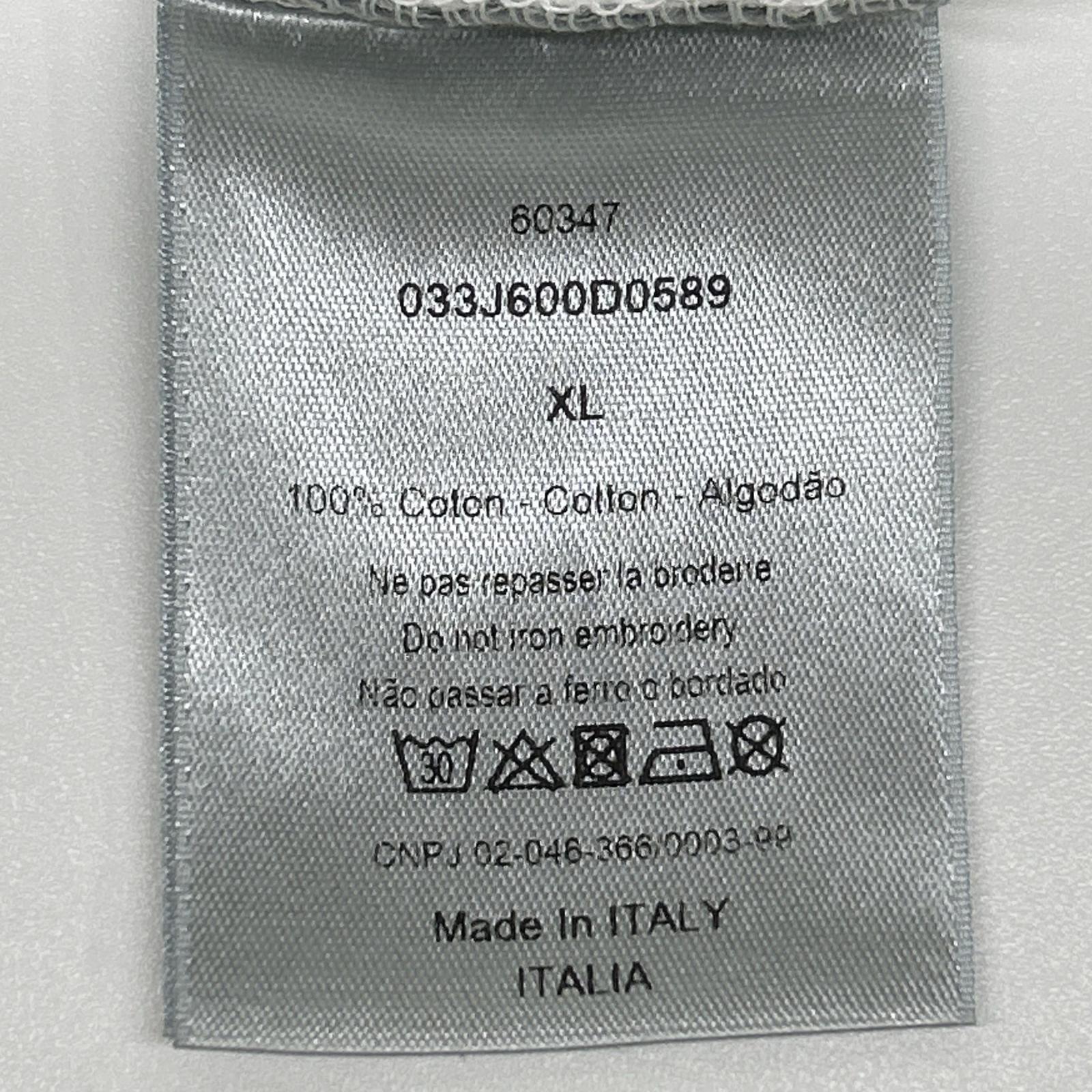 DIOR ディオール ×Shawn Stussy ホワイト ロゴ入り Tシャツ トップス