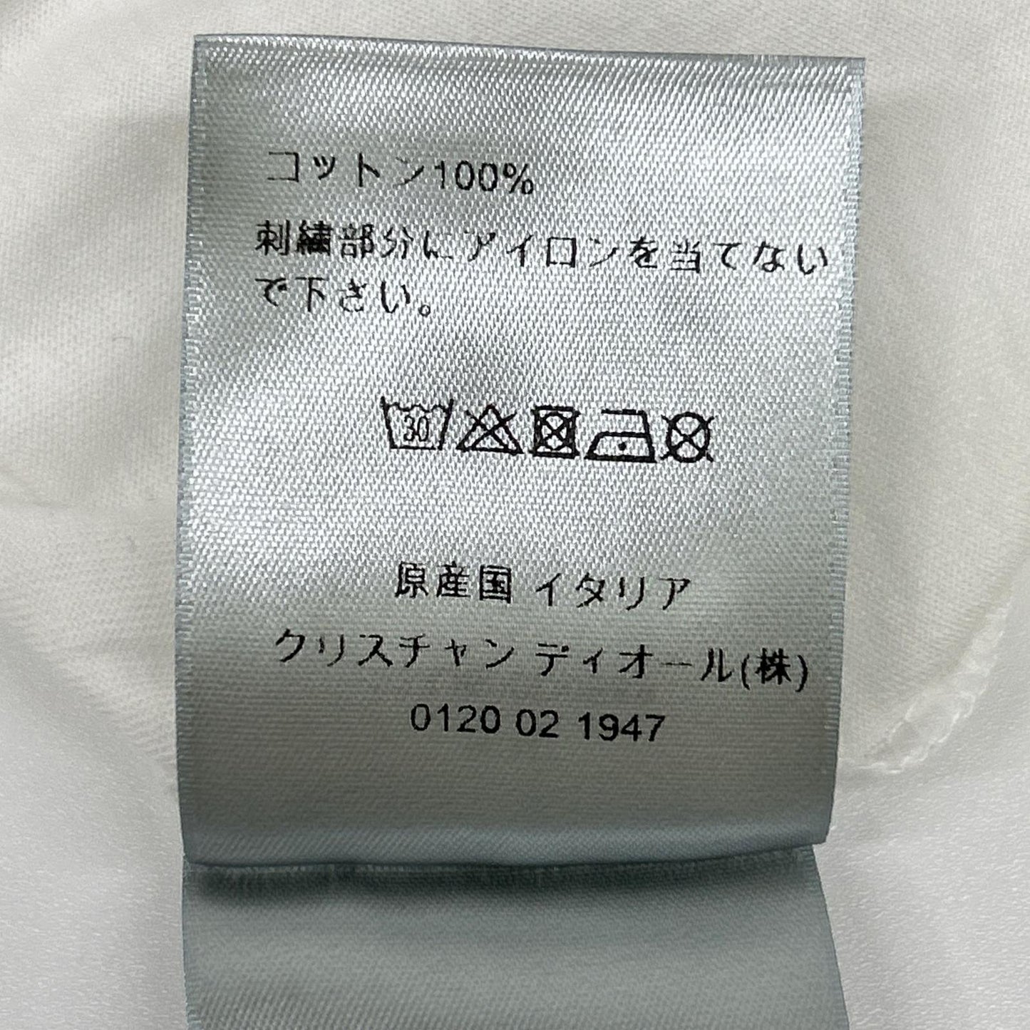 DIOR ディオール ×Shawn Stussy ホワイト ロゴ入り Tシャツ トップス