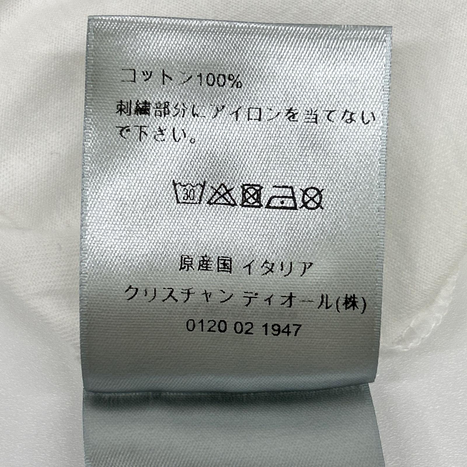 DIOR ディオール ×Shawn Stussy ホワイト ロゴ入り Tシャツ トップス