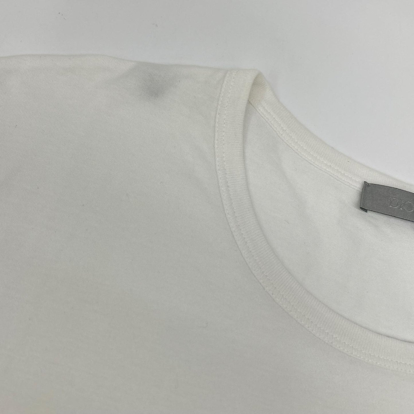 DIOR ディオール ×Shawn Stussy ホワイト ロゴ入り Tシャツ トップス