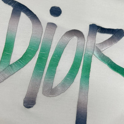 DIOR ×Shawn Stussy white logo T-shirt Tops
