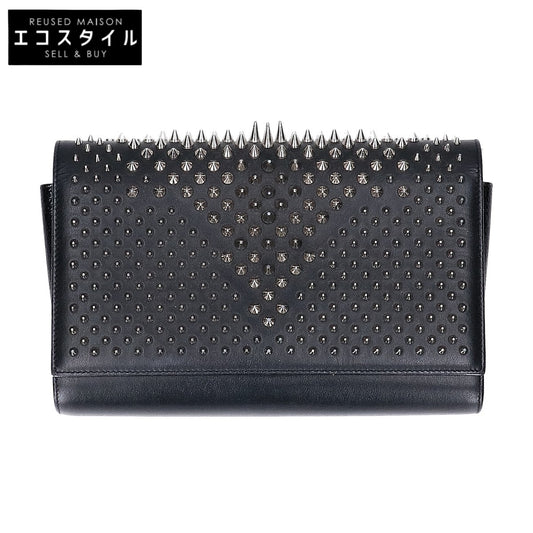 CHRISTIAN LOUBOUTIN クリスチャンルブタン スパイク レザーフラップ クラッチバッグ セカンドバッグ クラッチバッグ