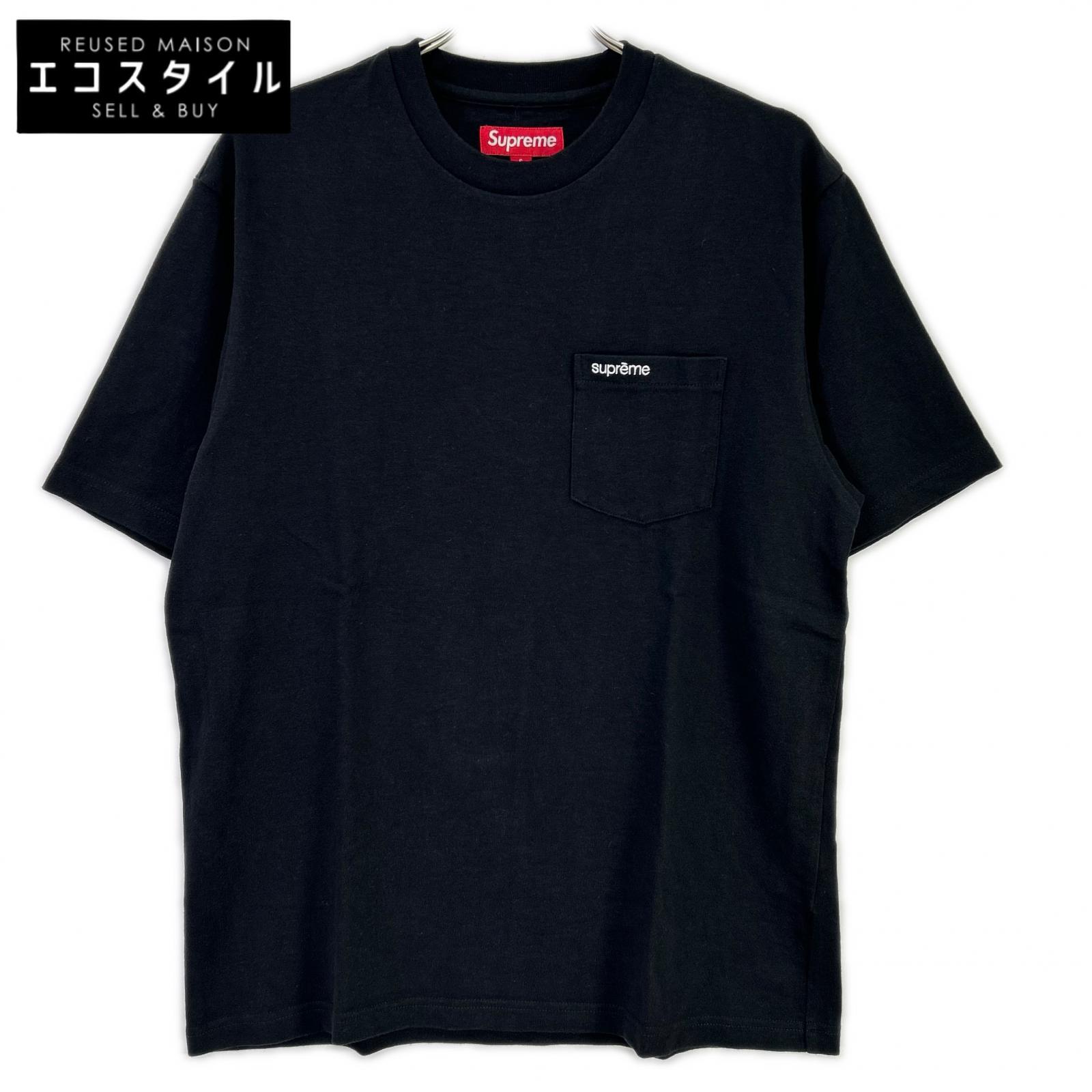 Supreme シュプリーム ブラック 胸ポケット Tシャツ コットン トップス
