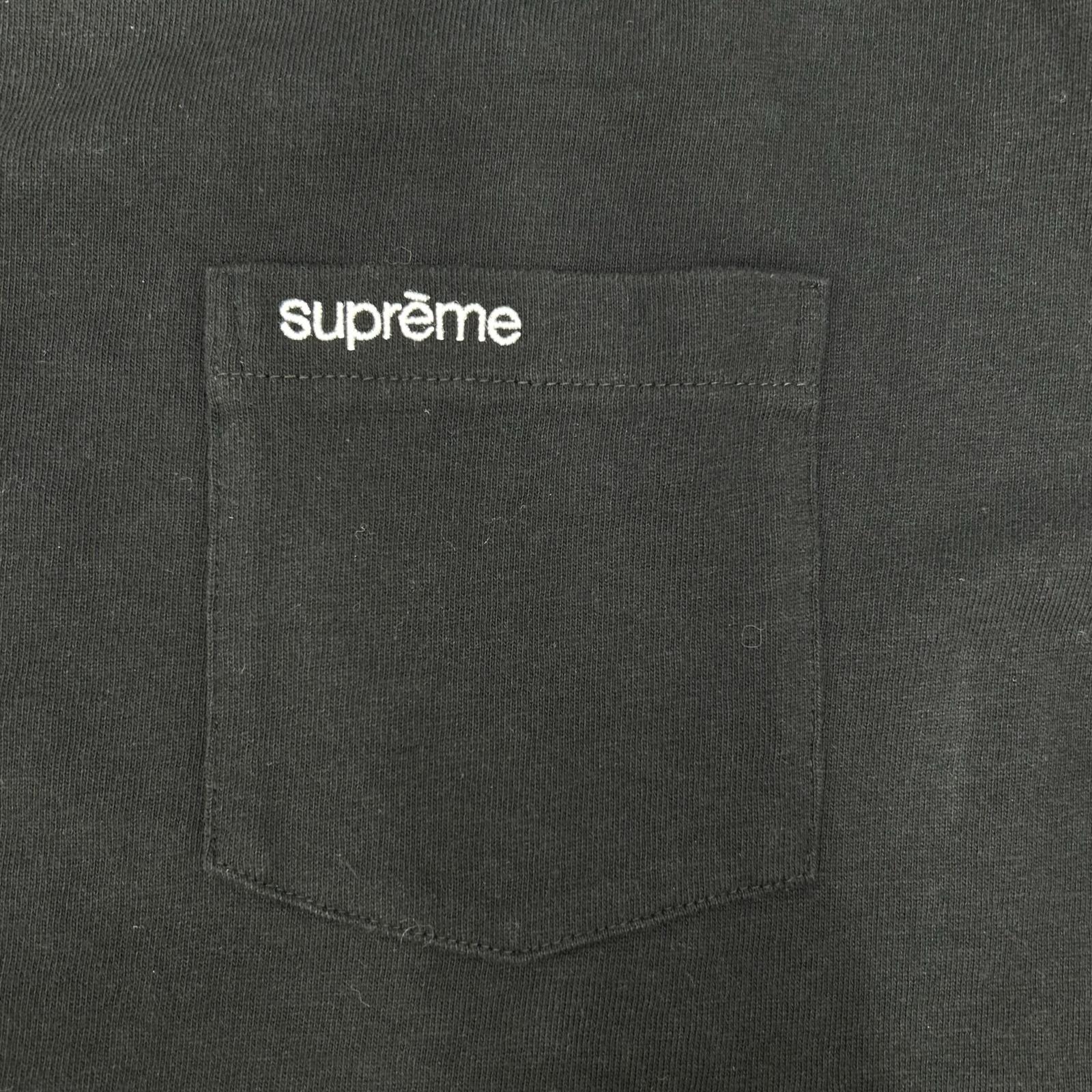 Supreme シュプリーム ブラック 胸ポケット Tシャツ コットン トップス