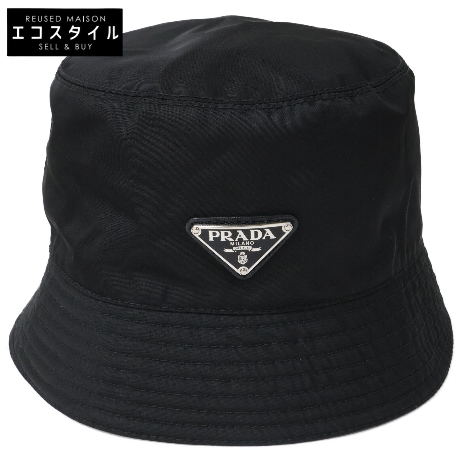 PRADA プラダ 【国内正規】1HC137 Re-Nylon トライアングルロゴ バケットハット 帽子