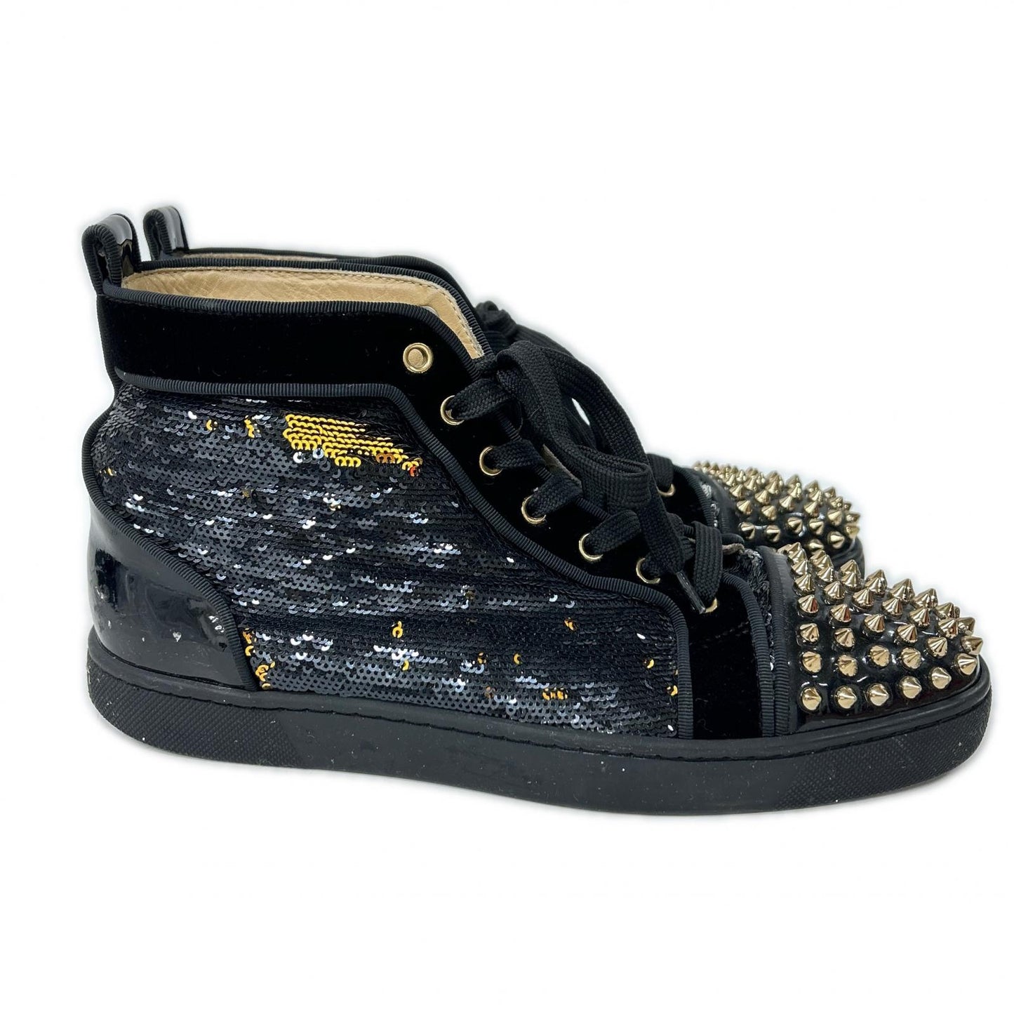 CHRISTIAN LOUBOUTIN クリスチャンルブタン スパイク スパンコール ハイカット スニーカー シューズ