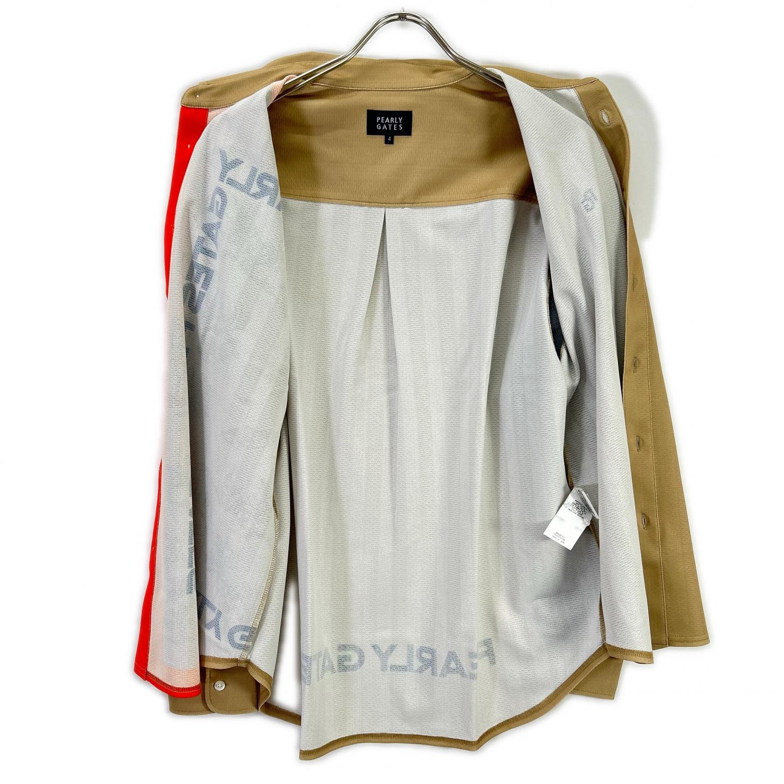 PEARLY GATES パーリーゲイツ 053-4261005 ブラウン パン屋柄 長袖シャツ トップス