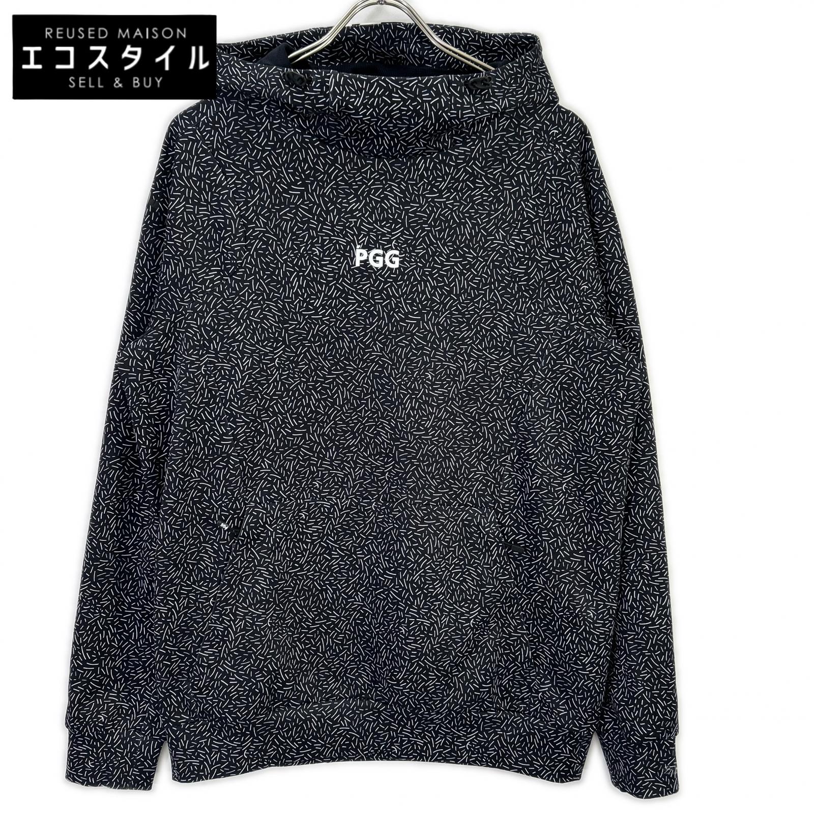 PEARLY GATES パーリーゲイツ ブラック 268-1162307 総柄 フーディパーカー トップス