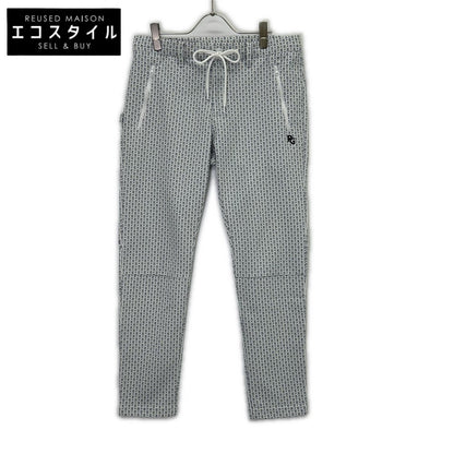 PEARLY GATES パーリーゲイツ ブルー×ホワイト 053-3131403 総柄 ゴルフ ストレッチパンツ ボトムス