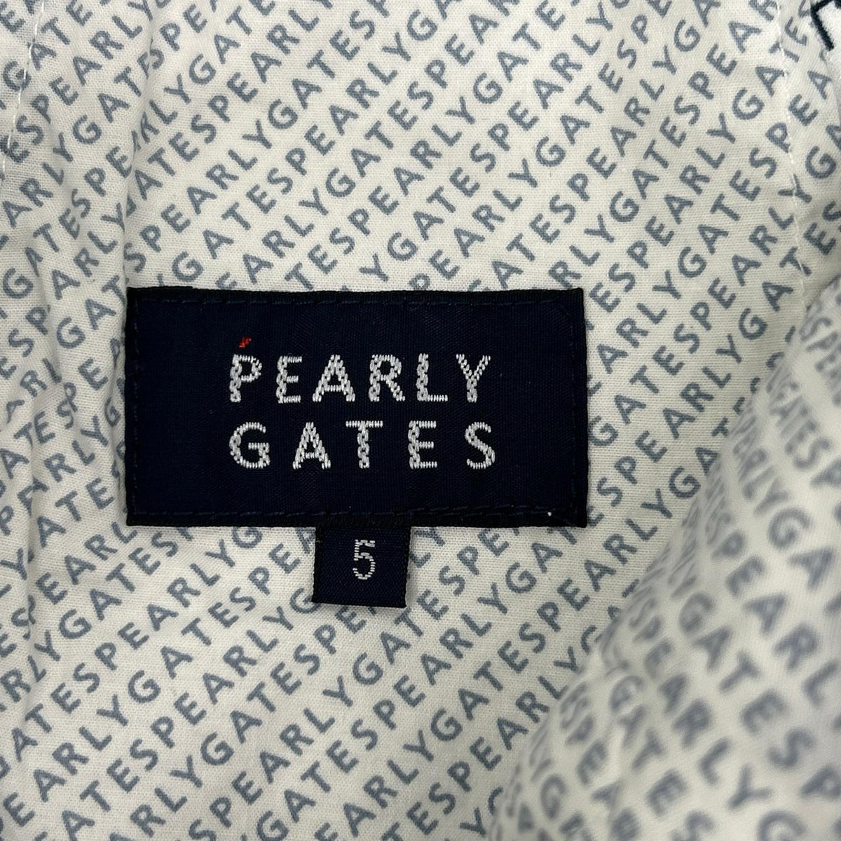 PEARLY GATES パーリーゲイツ ブルー×ホワイト 053-3131403 総柄 ゴルフ ストレッチパンツ ボトムス