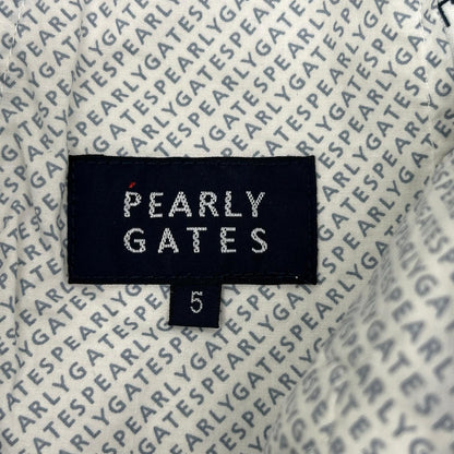 PEARLY GATES パーリーゲイツ ブルー×ホワイト 053-3131403 総柄 ゴルフ ストレッチパンツ ボトムス