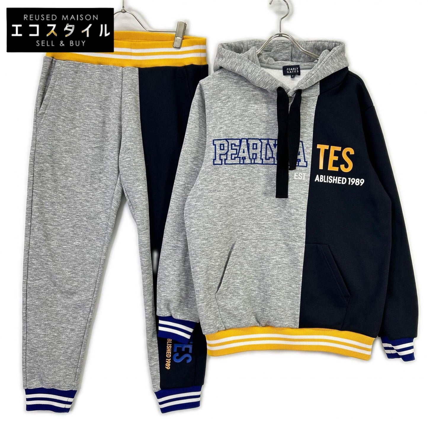 PEARLY GATES パーリーゲイツ 24年製 053-4162001 裏起毛 スウェットパーカーセットアップ スーツ セットアップ