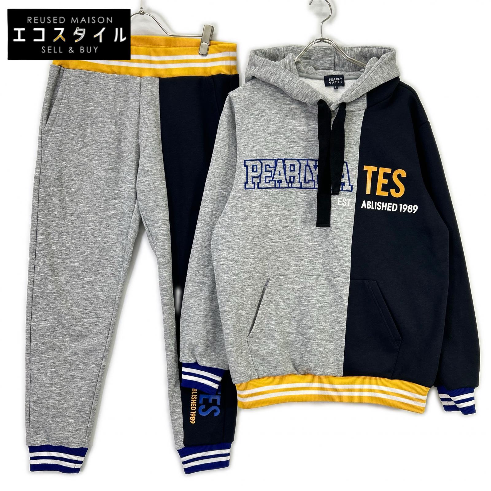 PEARLY GATES パーリーゲイツ 24年製 053-4162001 裏起毛 スウェットパーカーセットアップ スーツ セットアップ