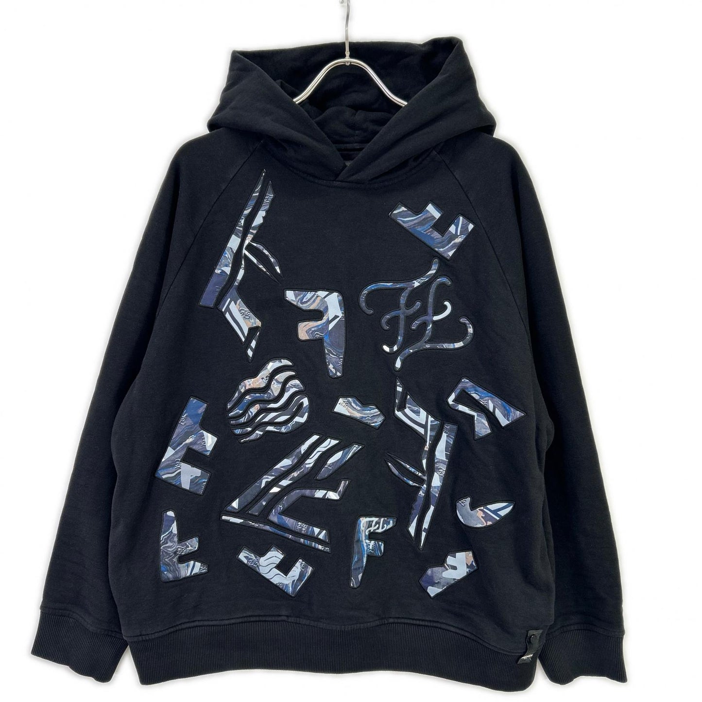 FENDI フェンディ 12CPF-21-2528 FY1115 AITY ブラック デザイン フーディー トップス