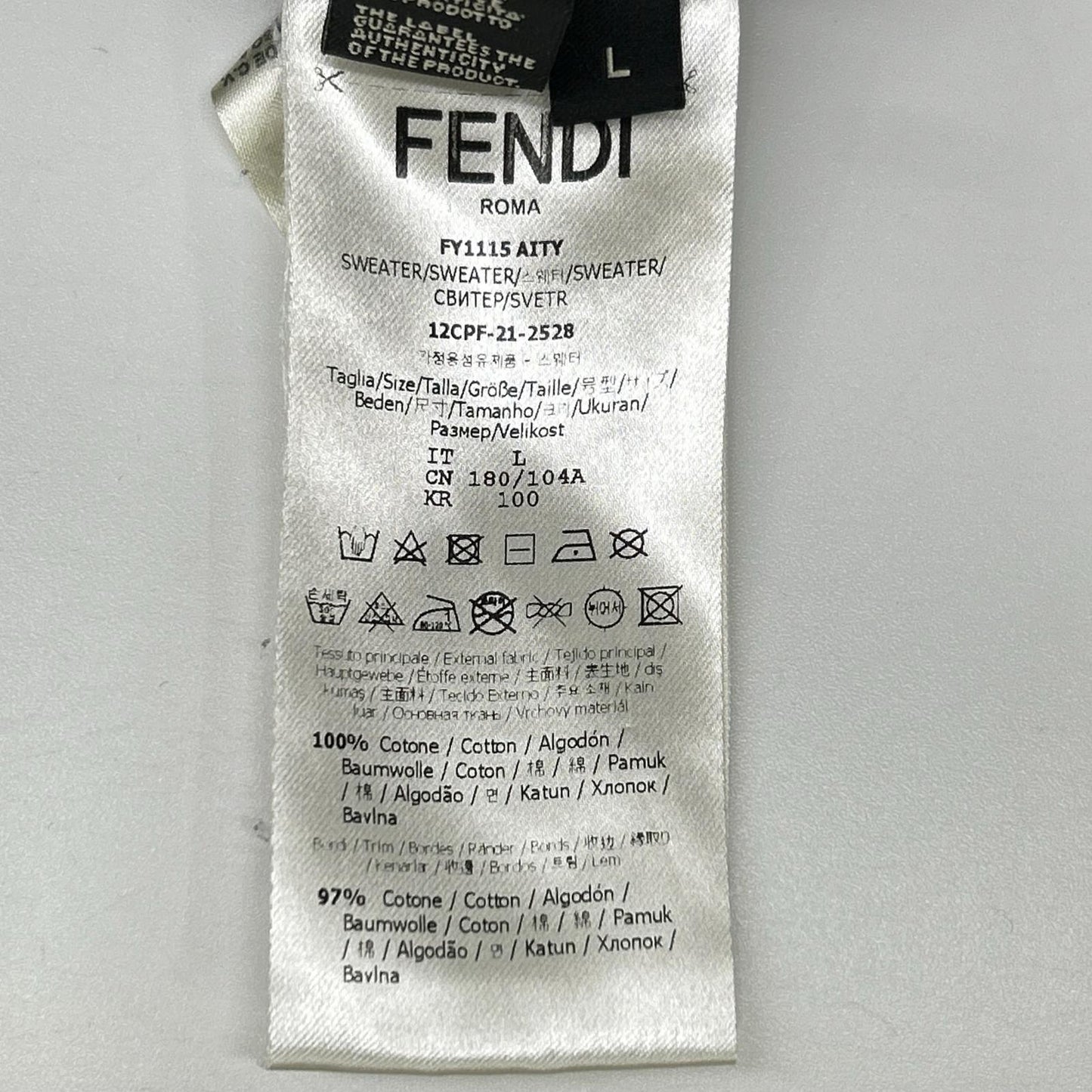 FENDI フェンディ 12CPF-21-2528 FY1115 AITY ブラック デザイン フーディー トップス