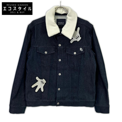 PEARLY GATES パーリーゲイツ ×ミッキーマウス 053-1220013 デニム ボア襟ジャケット ジャケット