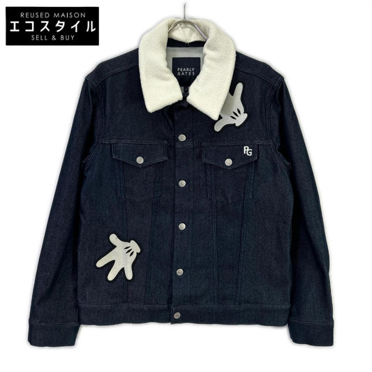 PEARLY GATES パーリーゲイツ ×ミッキーマウス 053-1220013 デニム ボア襟ジャケット ジャケット