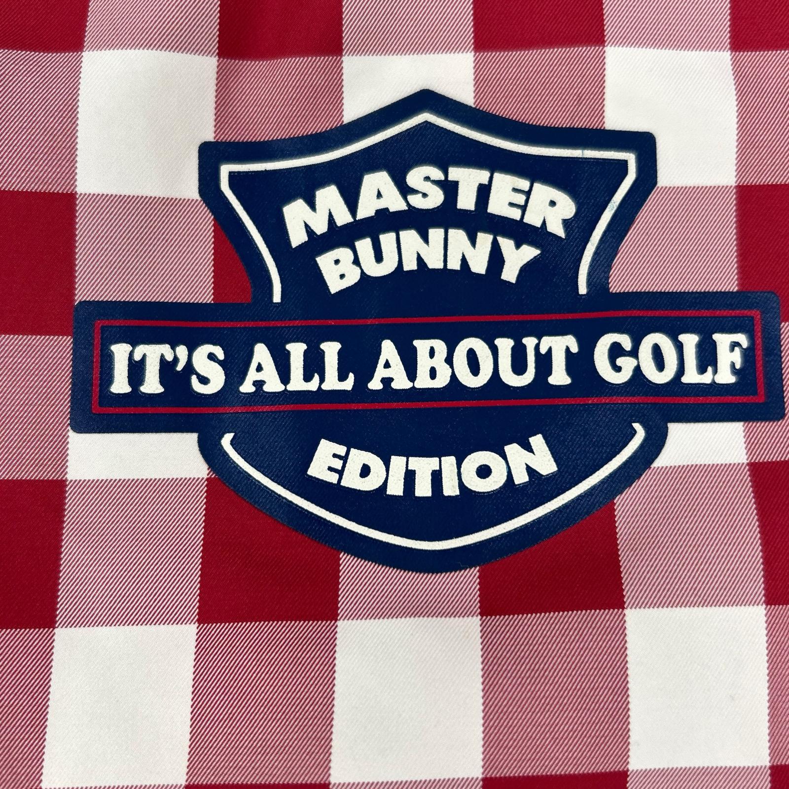 MASTER BUNNY EDITION マスターバニーエディション レッド×ホワイト 158-220021 チェック リブニット切り替えパーカー ジャケット