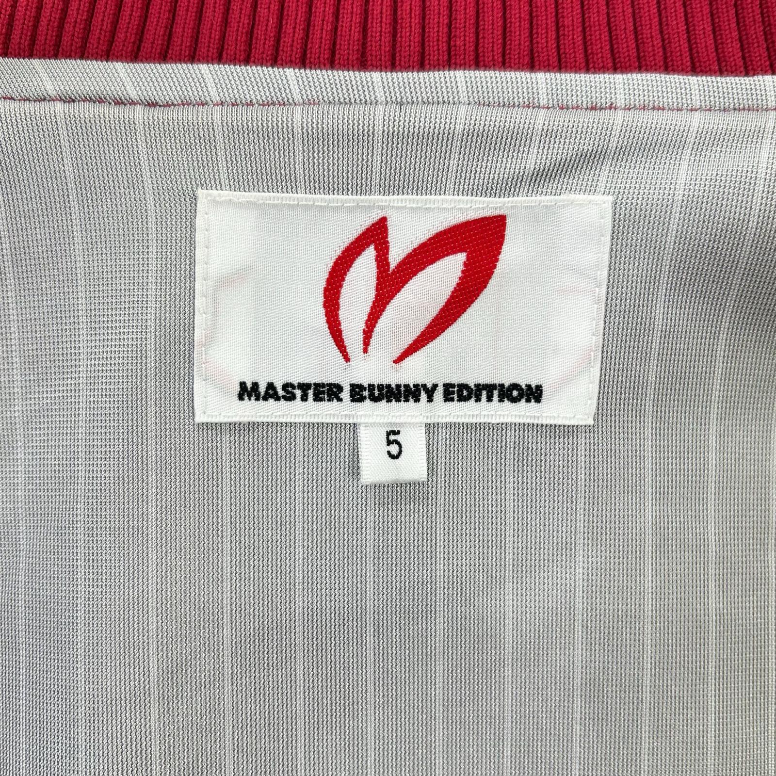 MASTER BUNNY EDITION マスターバニーエディション レッド×ホワイト 158-220021 チェック リブニット切り替えパーカー ジャケット