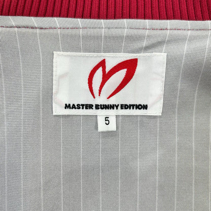 MASTER BUNNY EDITION マスターバニーエディション レッド×ホワイト 158-220021 チェック リブニット切り替えパーカー ジャケット