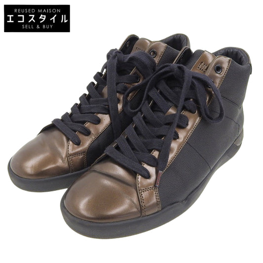 HUGOBOSS ヒューゴボス ハイカット スニーカー シューズ メンズ ブラウン×ブラック 25cm 50321293 シューズ
