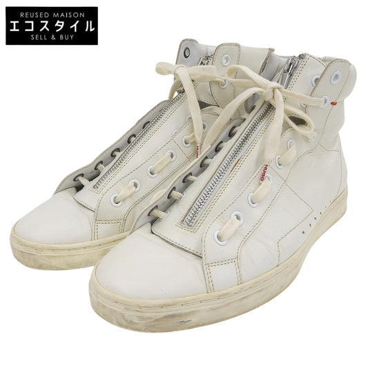 HUGOBOSS ヒューゴボス センタージップ ハイカット スニーカー シューズ メンズ ホワイト 24cm 50272416 シューズ