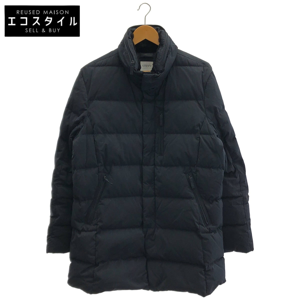 ARMANICOLLEZIONI Armani Collezioni navy quilted down jacket tops
