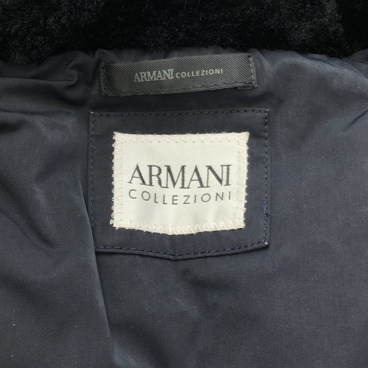 ARMANICOLLEZIONI Armani Collezioni navy quilted down jacket tops