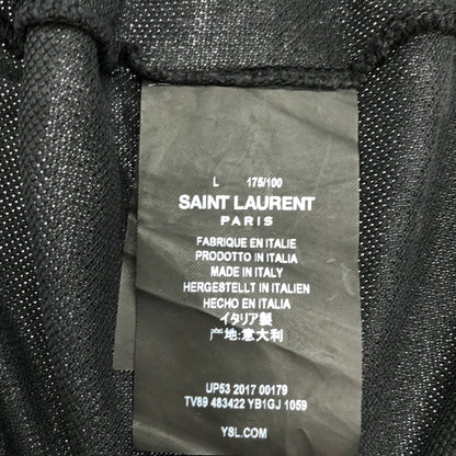 SAINT LAURENT PARIS Saint Laurent Paris 2017 Dark Gray Vintage Polo Shirt Chest Emblem Top