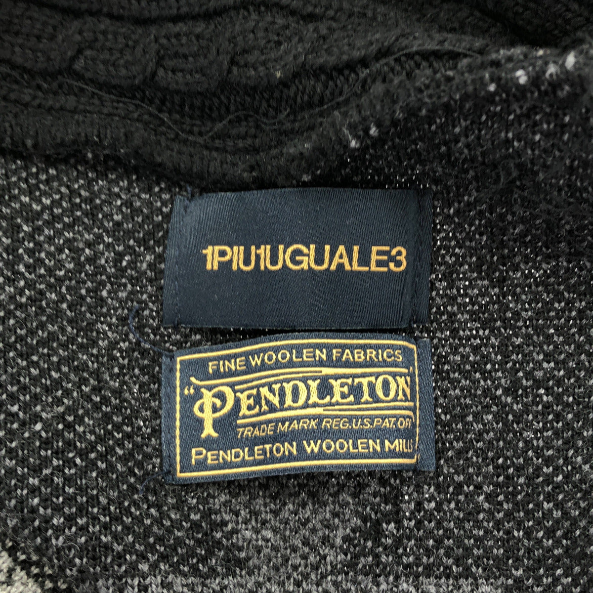 1piu1uguale3 Uno Più Uno Uguale Tre × Pendleton Shawl Cardigan Top