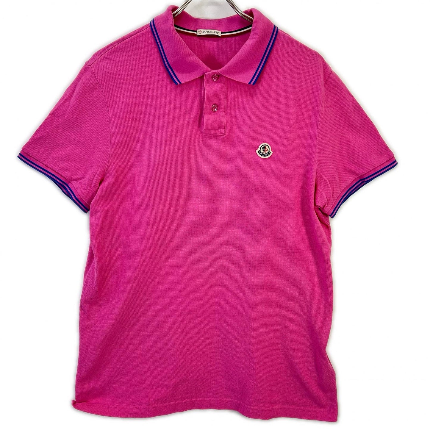 MONCLER モンクレール ピンク 18年 ワッペン付きポロシャツ トップス