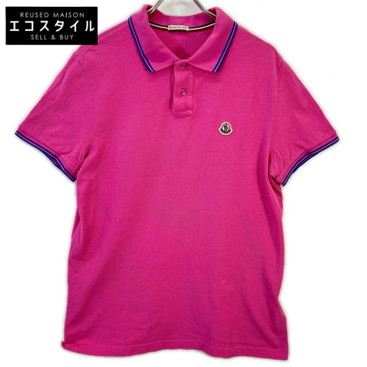MONCLER モンクレール ピンク 18年 ワッペン付きポロシャツ トップス