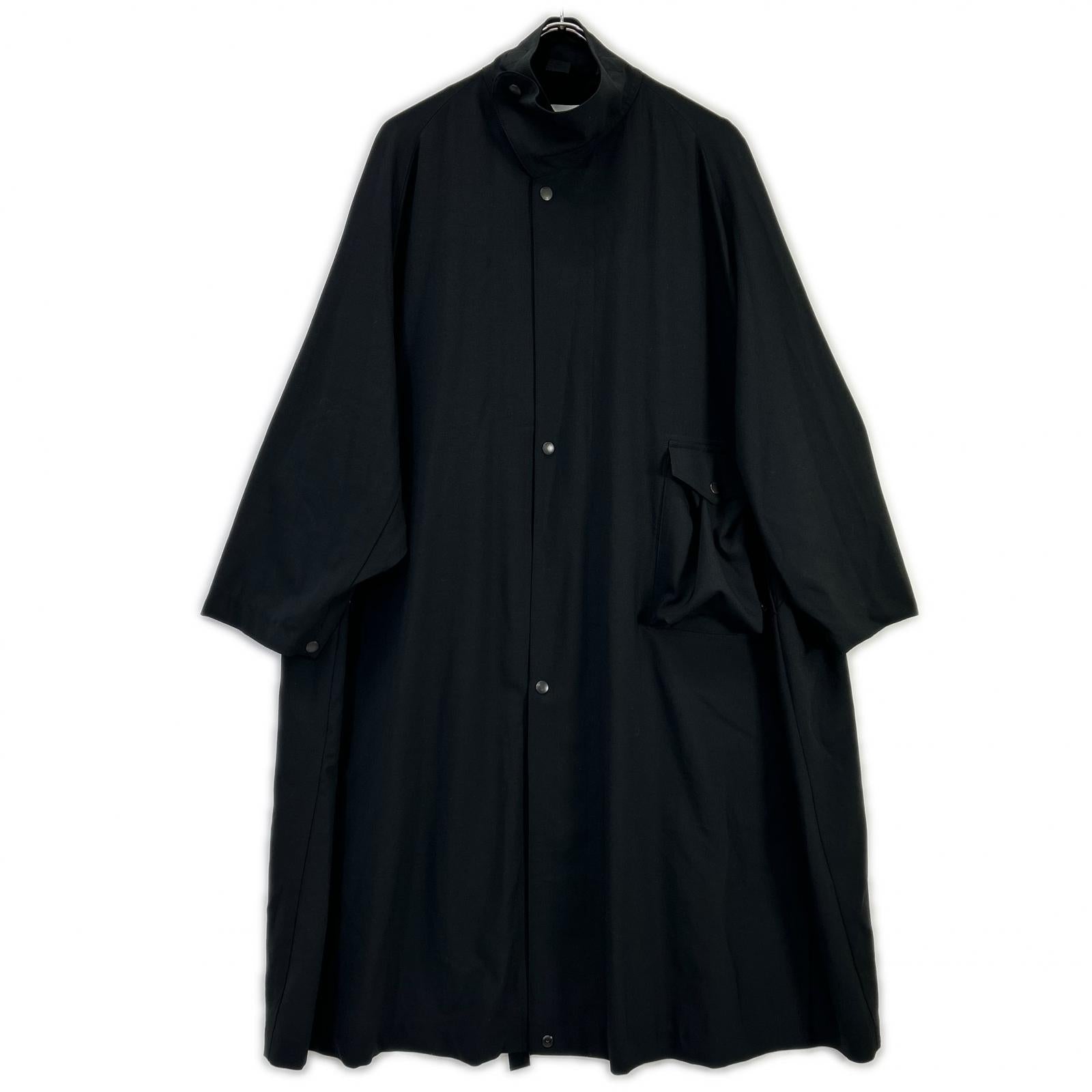 HYKE ハイク 241-27059 ブラック STRETCH TROPICAL MILITARY COAT コート
