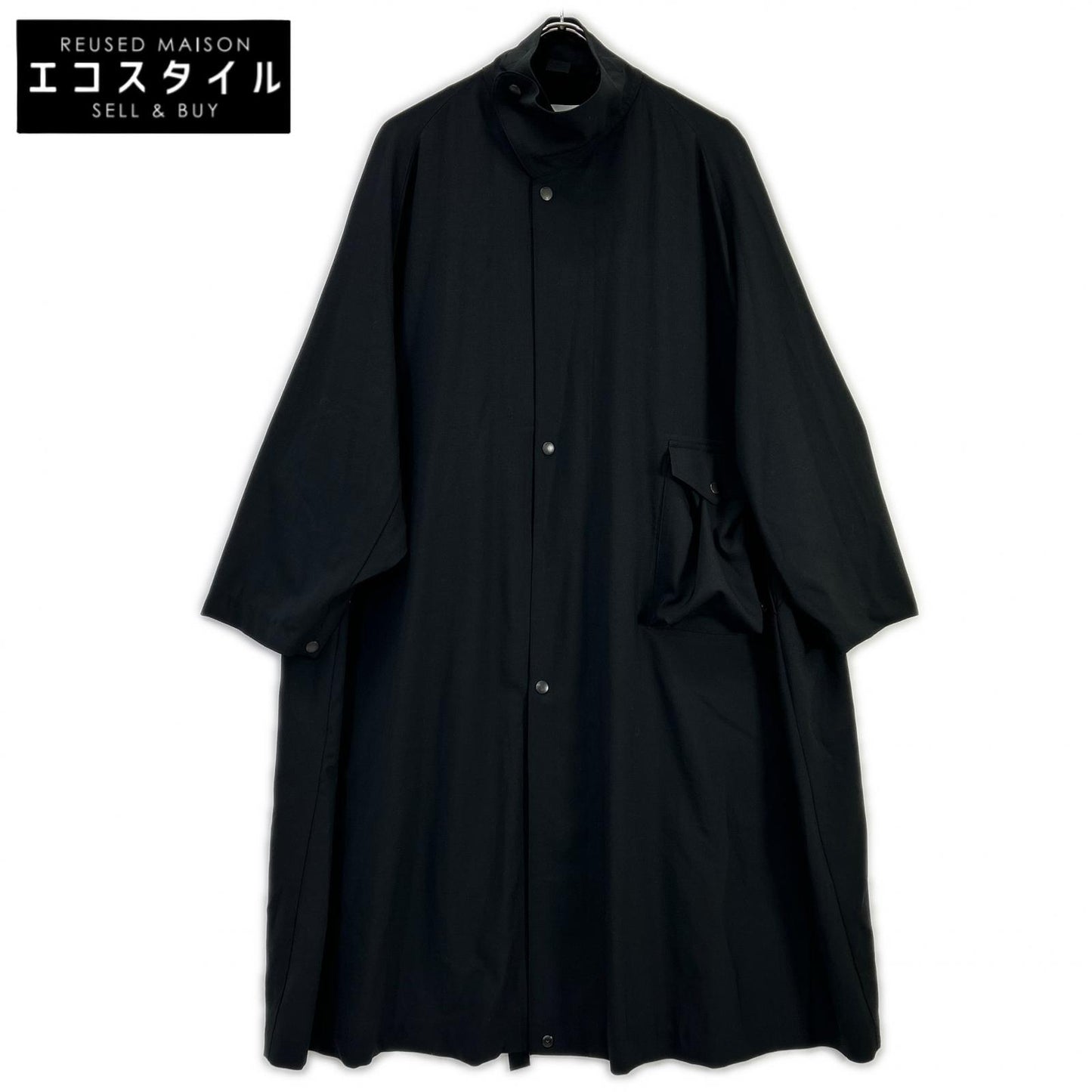 HYKE ハイク 241-27059 ブラック STRETCH TROPICAL MILITARY COAT コート