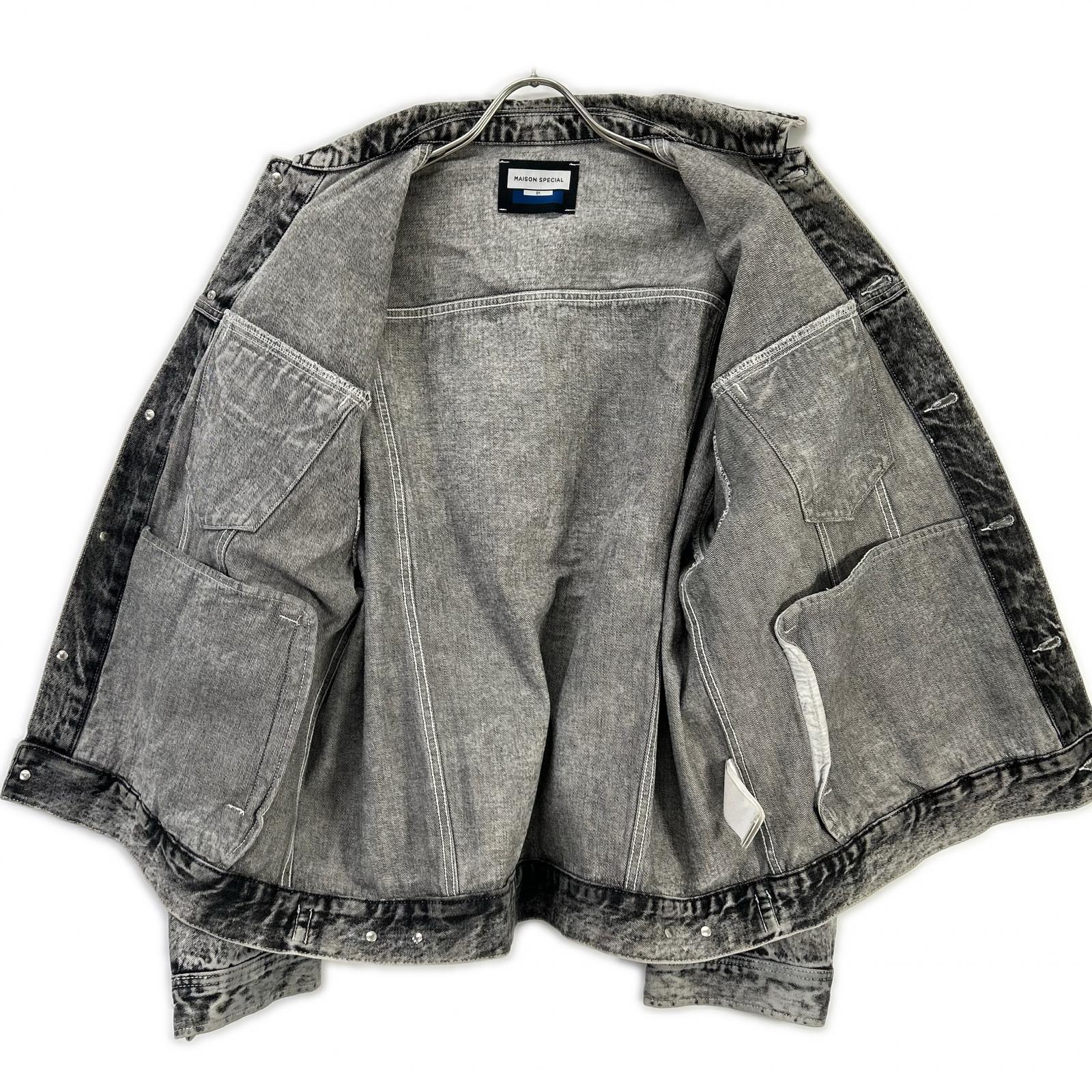 MAISON SPECIAL メゾンスペシャル 11241211208 Chemical Over-Dye Denim 3rd Jacket ジャケット