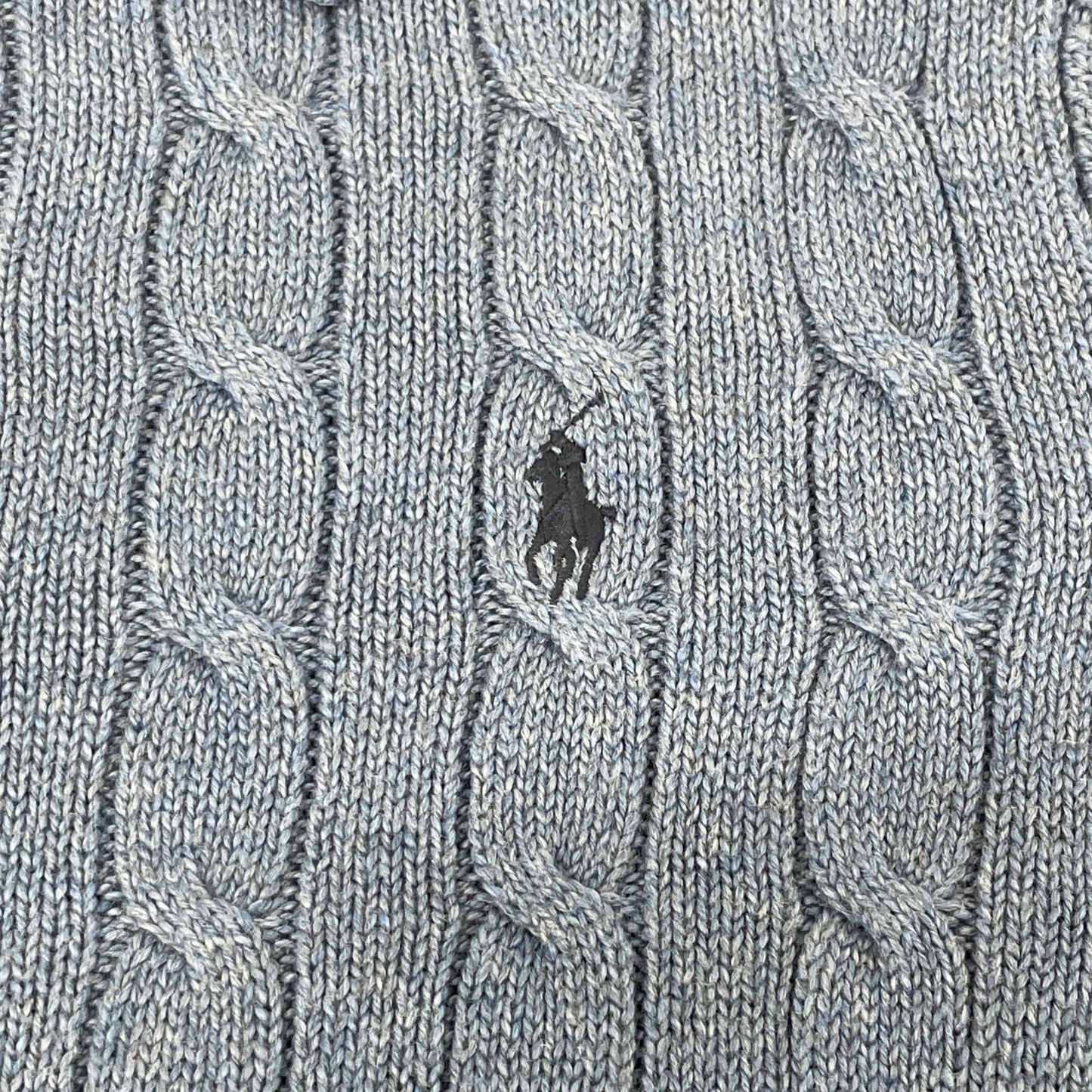 POLObyRalphLauren ポロラルフローレン ブルー 半袖 ケーブルニット ポロシャツ トップス