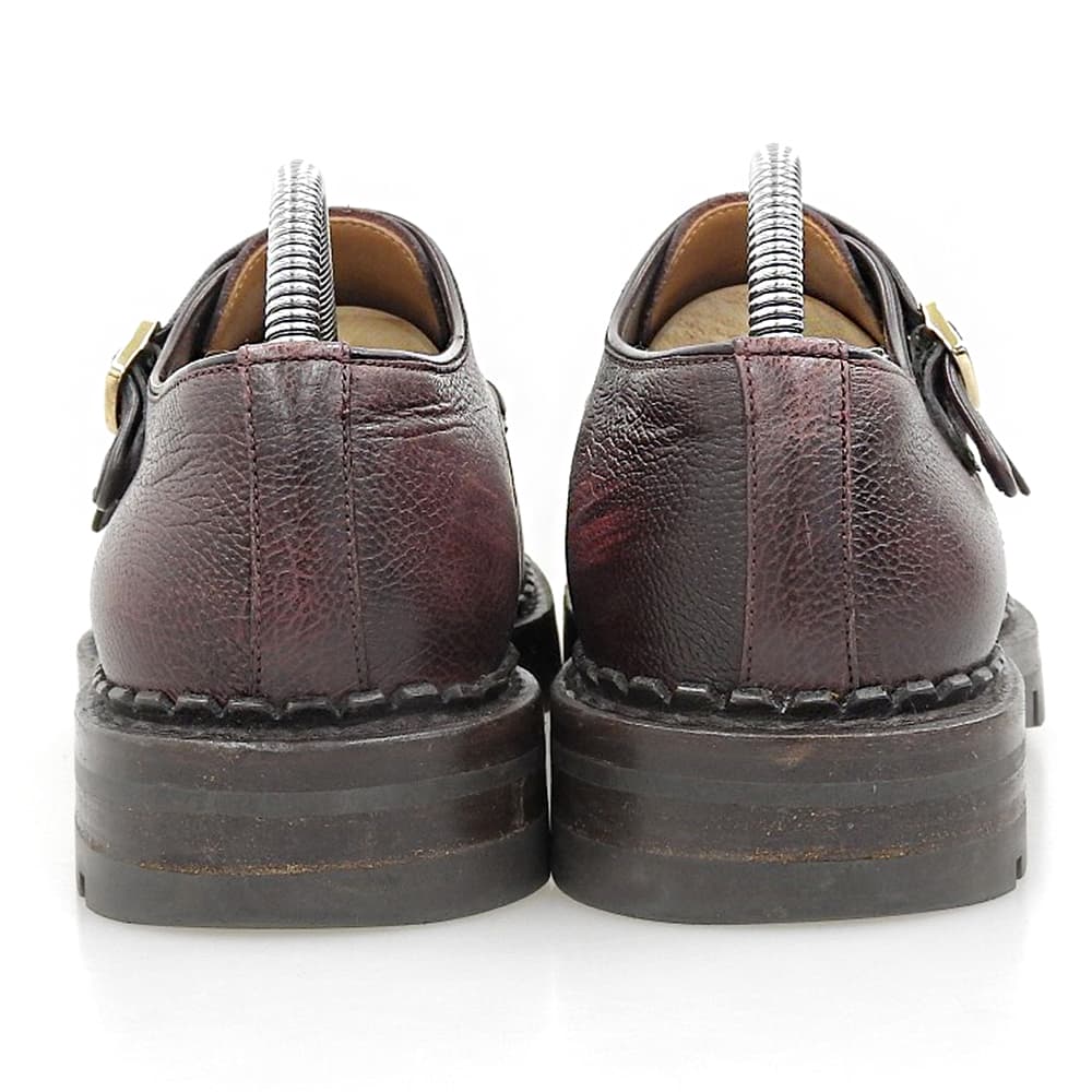 SANTONI サントーニ 16201 ダブルモンクストラップ シューズ メンズ バーガンディ 6 シューズ