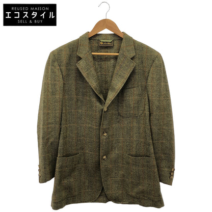 Loro Piana ロロピアーナ ブラウン ウール×カシミヤ チェック 3Bテーラードジャケット トップス