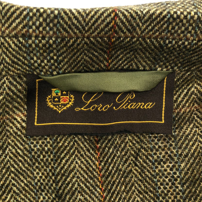 Loro Piana ロロピアーナ Brown Wool × Cashmere Check 3B Tailored Jacket Tops