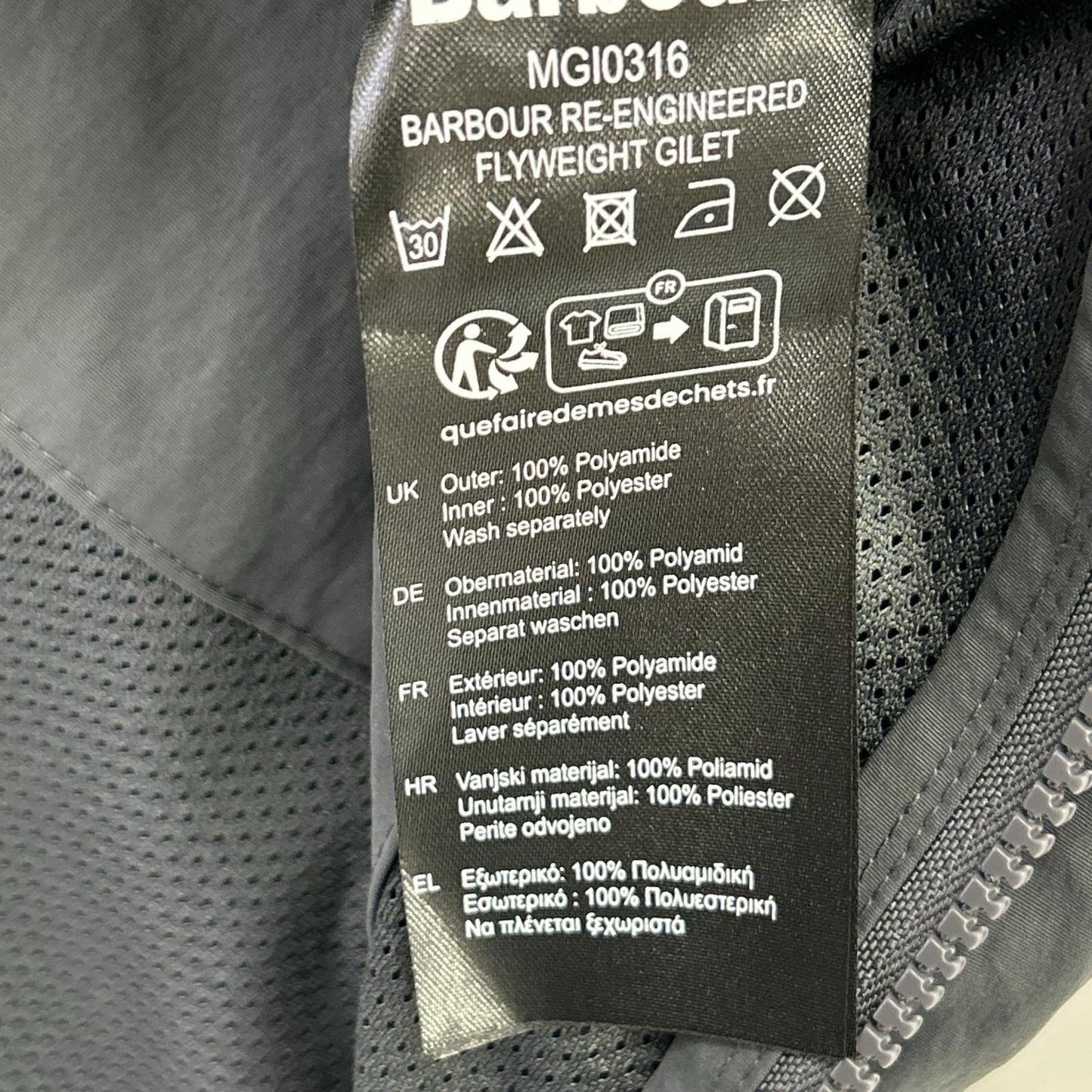 Barbour バブアー グレー Re-Engineered Flyweight Gilet ベスト ベスト