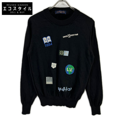 LOUIS VUITTON ルイヴィトン 19AW ブラック RM192M HHN14W パッチ デザイン ハイゲージニット トップス