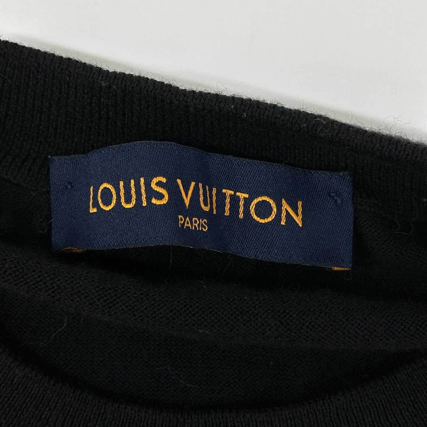 LOUIS VUITTON ルイヴィトン 19AW ブラック RM192M HHN14W パッチ デザイン ハイゲージニット トップス