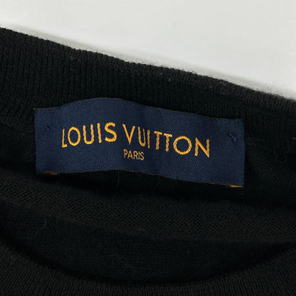 LOUIS VUITTON ルイヴィトン 19AW ブラック RM192M HHN14W パッチ デザイン ハイゲージニット トップス