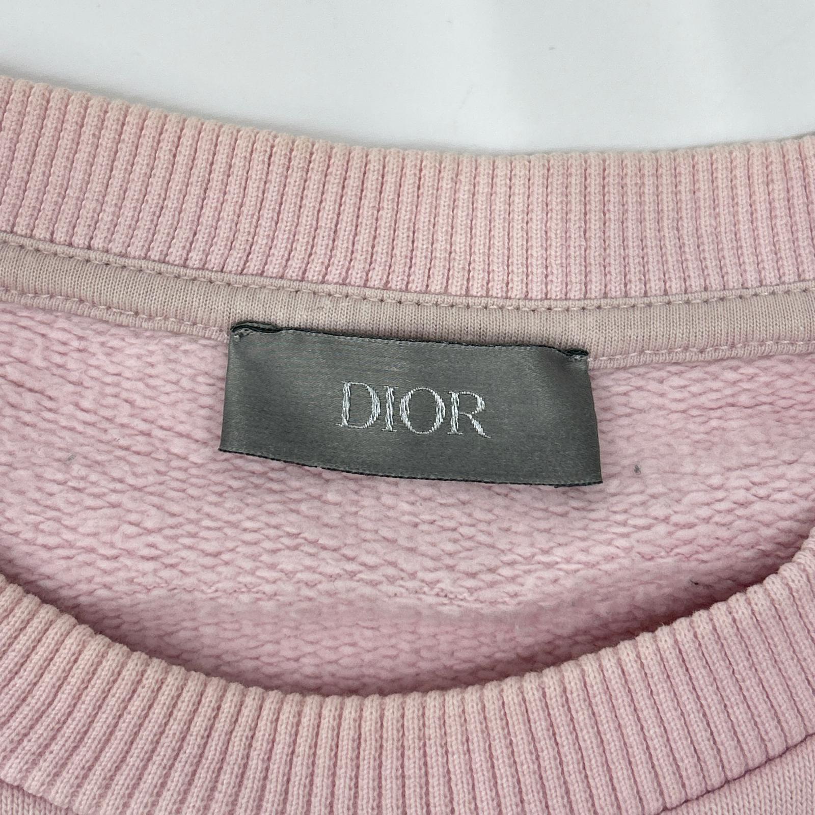 DIOR ディオール ピンク 923J620W1242 ×カウズ ロゴ スウェット トップス