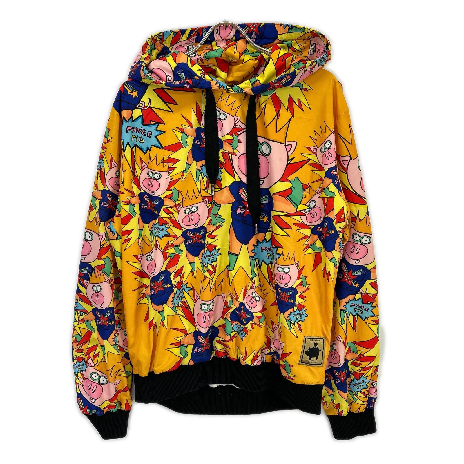 DOLCE&GABBANA ドルチェアンドガッバーナ イエロー JZ-G9JQ3T マヨリカ柄 パーカー トップス