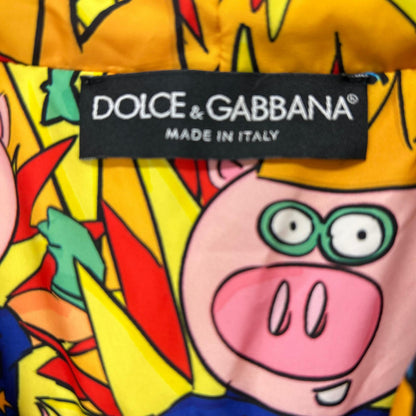 DOLCE&GABBANA ドルチェアンドガッバーナ イエロー JZ-G9JQ3T マヨリカ柄 パーカー トップス
