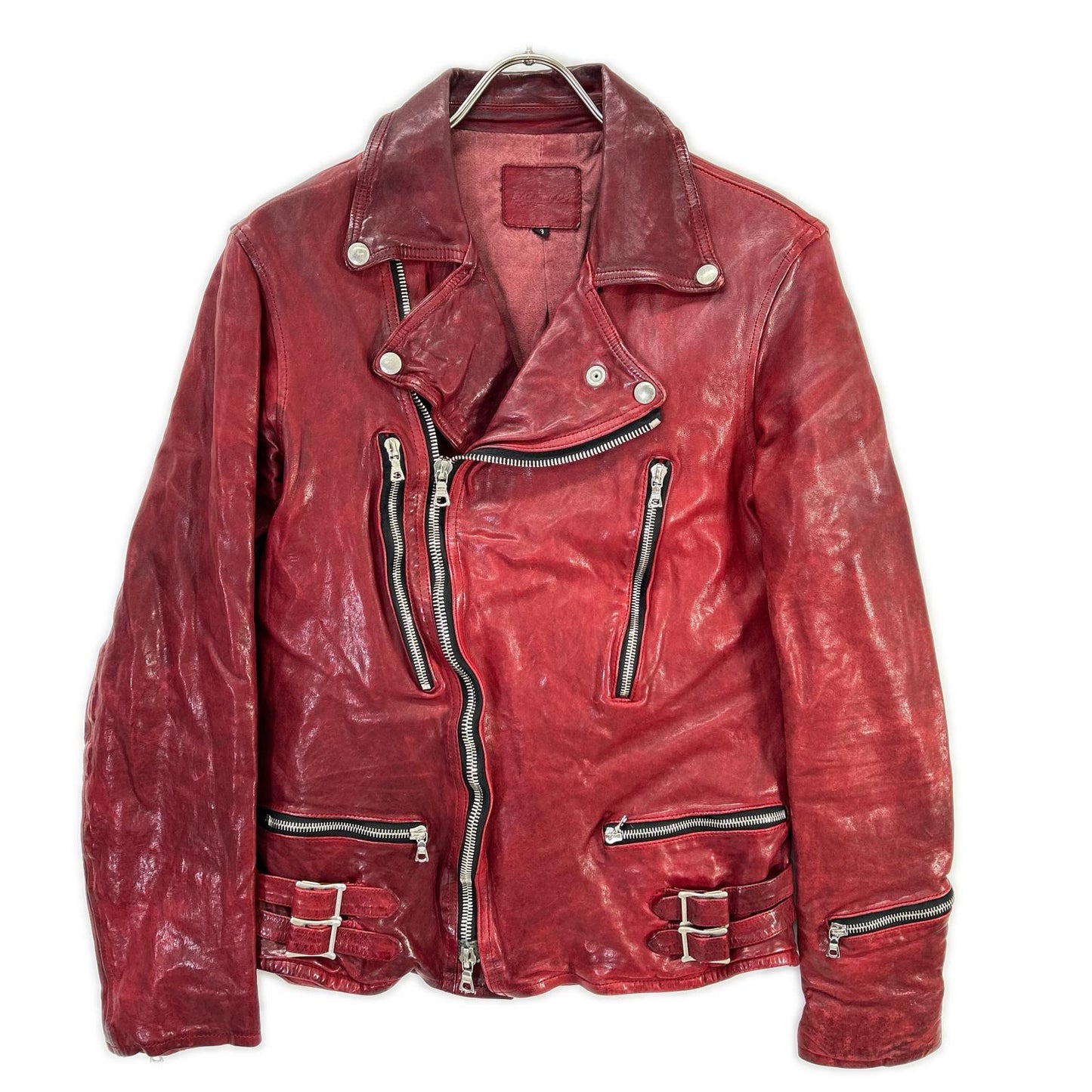 BACKLASH バックラッシュ レッド 16AW ホースレザー ダブルライダースジャケット ジャケット