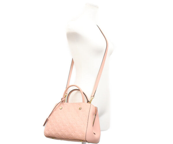 LOUIS VUITTON ルイヴィトン 17年 ピンク M44123 モノグラム アンプラント モンテーニュBB ショルダーバッグ