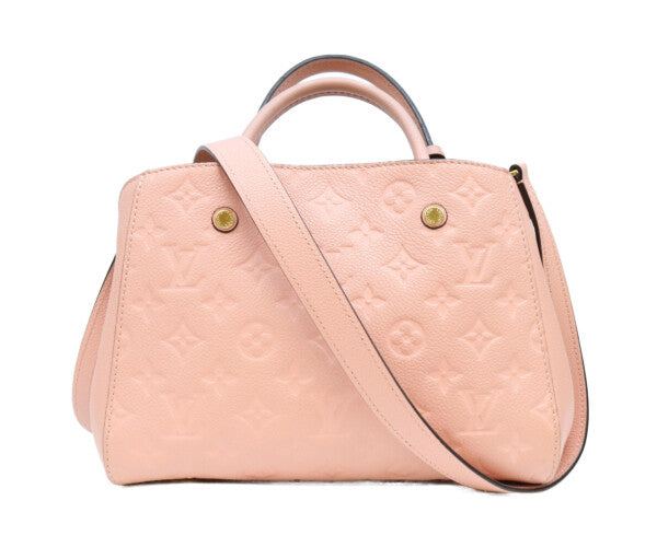LOUIS VUITTON ルイヴィトン 17年 ピンク M44123 モノグラム アンプラント モンテーニュBB ショルダーバッグ