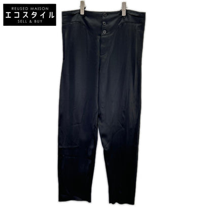 SAINT LAURENT PARIS サンローランパリ 22年 ブラック 733675 シルク パンツ ボトムス
